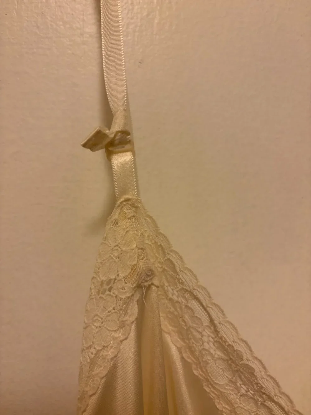 White/beige vintage lingerie dress - Picture 2 of 4